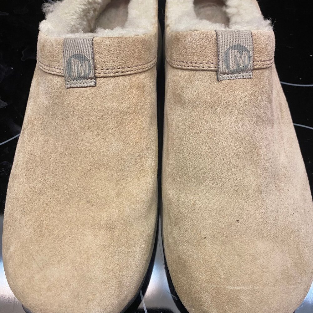 NWOB Merrill Suede Fleece-Lined Chill Slide Size 9.5